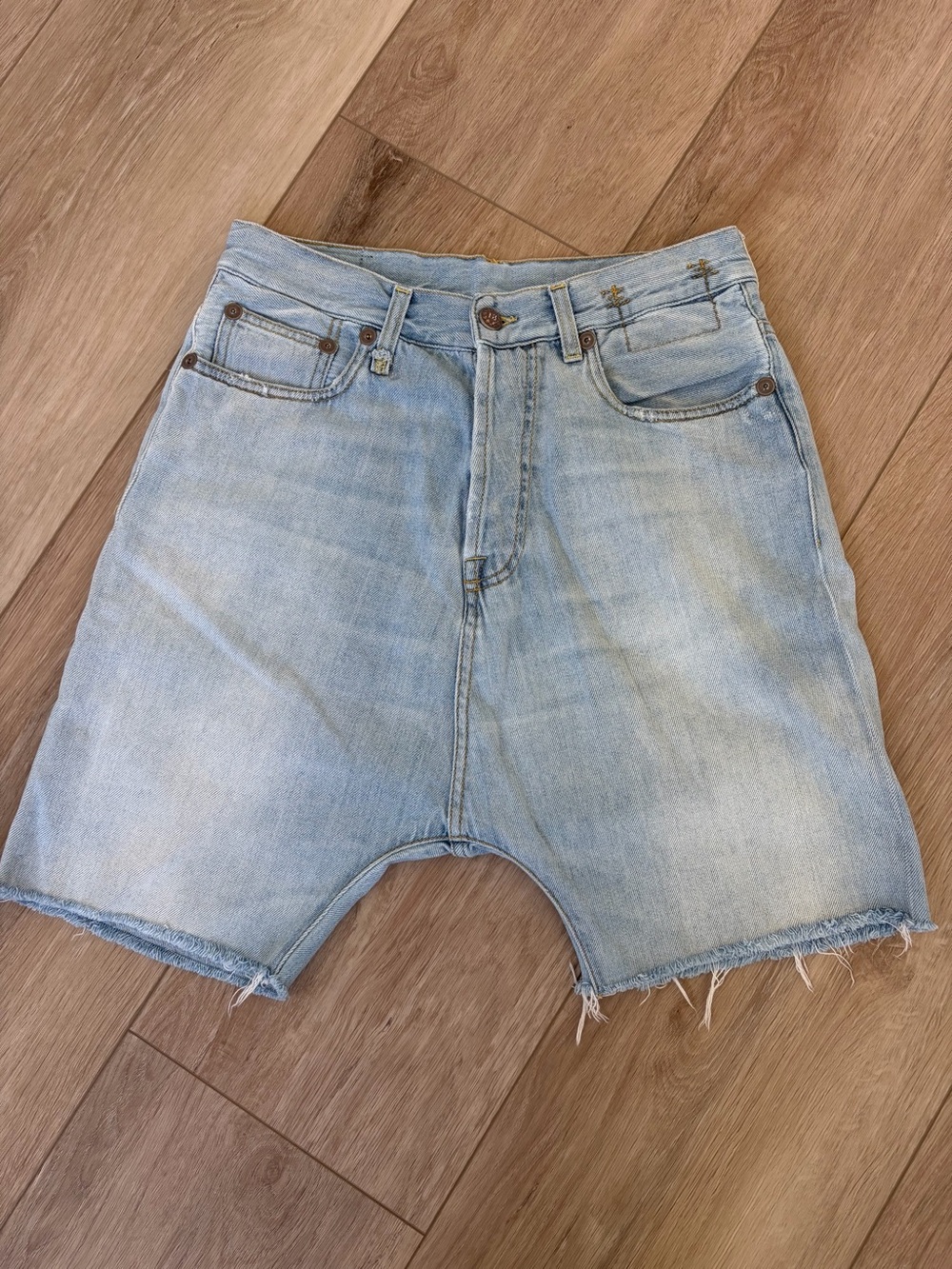 R13 Izzy drop cutoff shorts